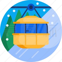 滑雪缆车图标