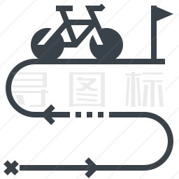 自行车路线图标