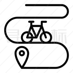 自行车路线图标