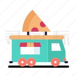 比萨饼卡车图标