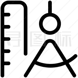 圆规与尺图标