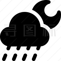 下雨的夜晚图标