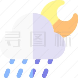 下雨的夜晚图标