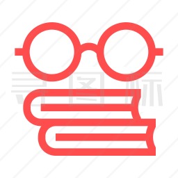 书和眼镜图标