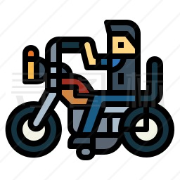 骑摩托车图标