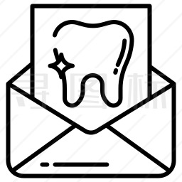 牙齿邮件图标