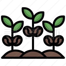 咖啡植物图标