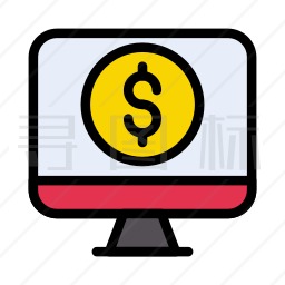 电脑美元图标