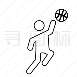  篮球运动员图标