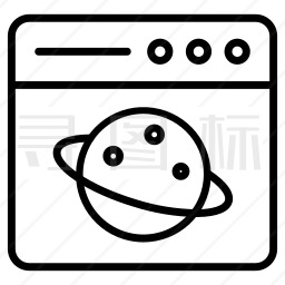 网页行星图标