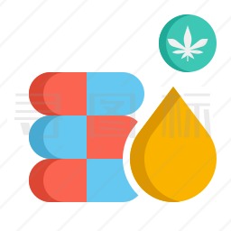 Cbd药片图标