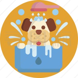 狗狗洗澡图标