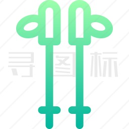 滑雪杆图标