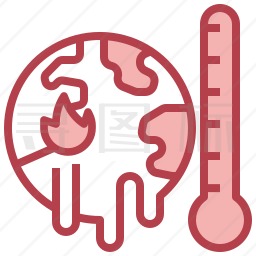 全球变暖图标