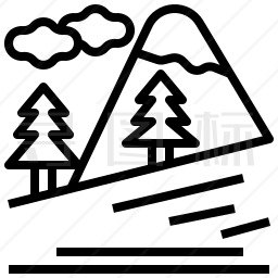 滑雪道图标