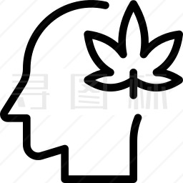 大麻成瘾图标