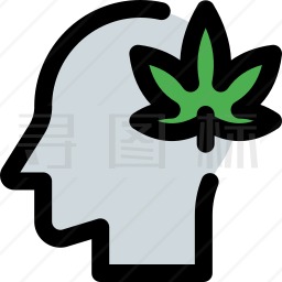 大麻成瘾图标