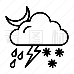 雨夹雪图标