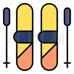 滑雪板图标