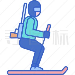 滑雪射击图标