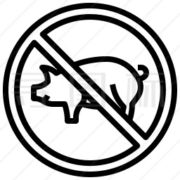 禁止猪肉图标