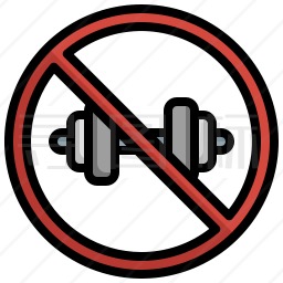 禁止健身图标