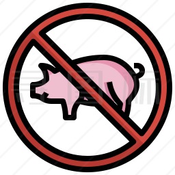 禁止猪肉图标