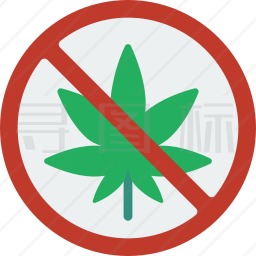 禁止大麻图标