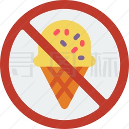 禁止冰淇淋图标