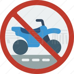 禁止电瓶车图标