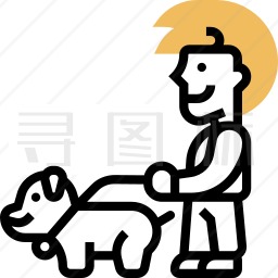 遛狗图标