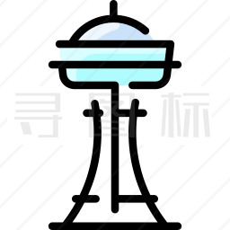 太空针塔图标