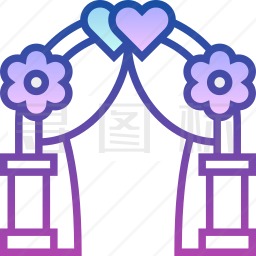 婚礼拱门图标