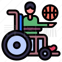 轮椅篮球图标