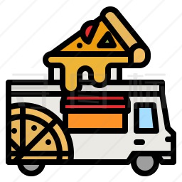 比萨饼卡车图标