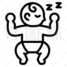 熟睡的婴儿图标