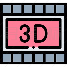 3D电影图标