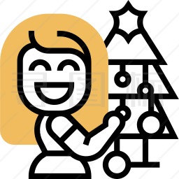圣诞树装饰图标
