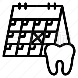 牙科时间表图标