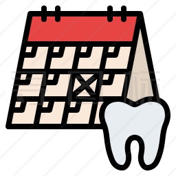 牙科时间表图标