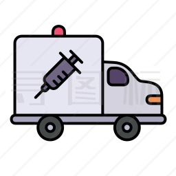 医疗运输卡车图标