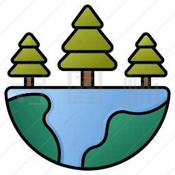 地球树木图标