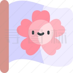 樱花旗帜图标