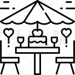 浪漫餐桌图标