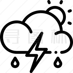 雷雨图标