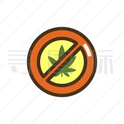 禁止大麻图标