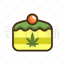 大麻蛋糕图标