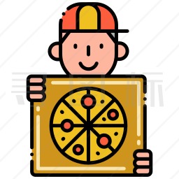 披萨外卖员图标