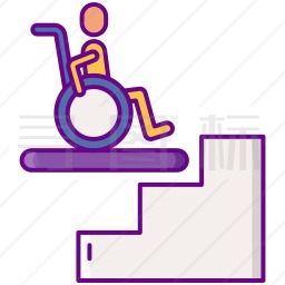 残疾人上楼梯图标