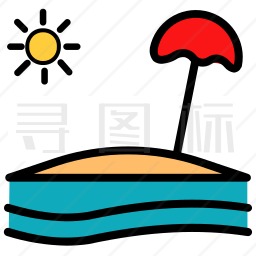 海滩图标